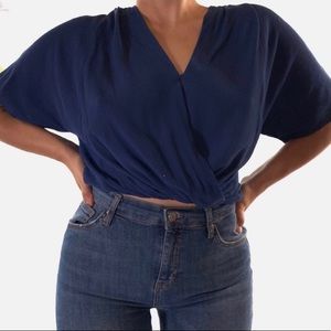 Lovers + Friends Blue short sleeve Blouse